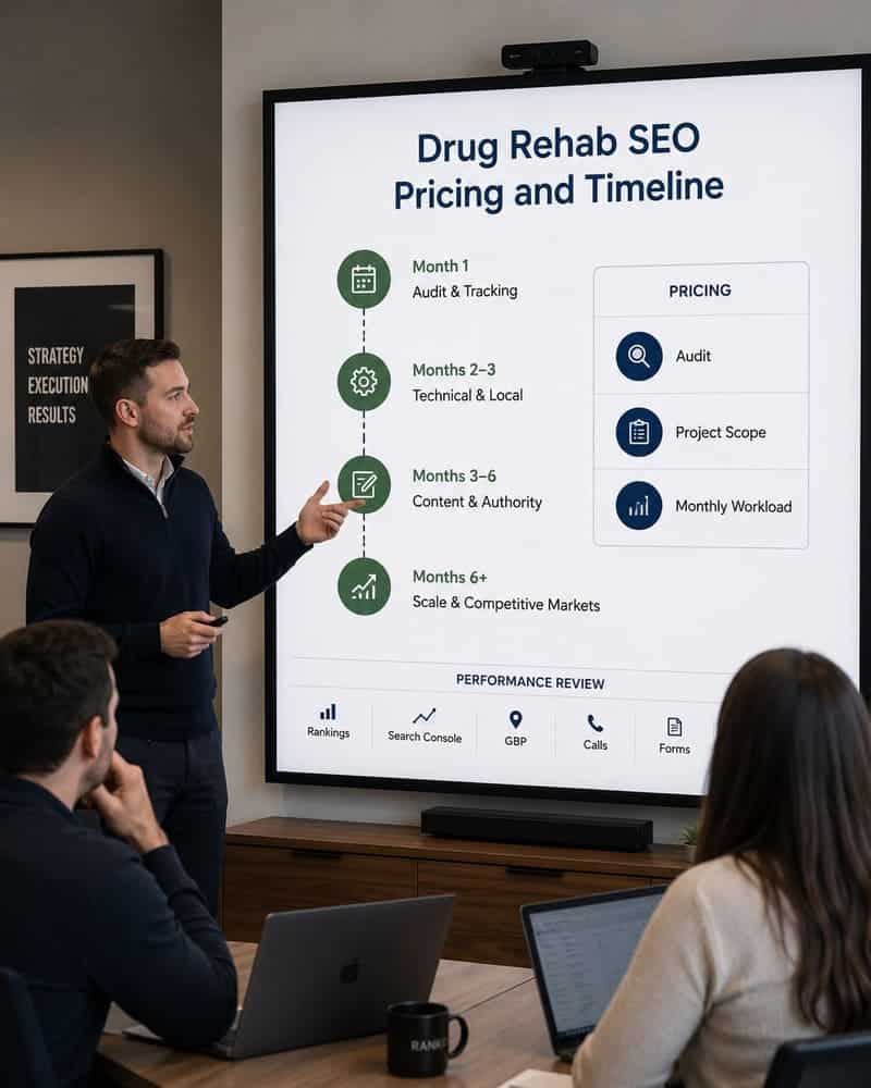 Drug Rehab SEO Pricing and Timeline