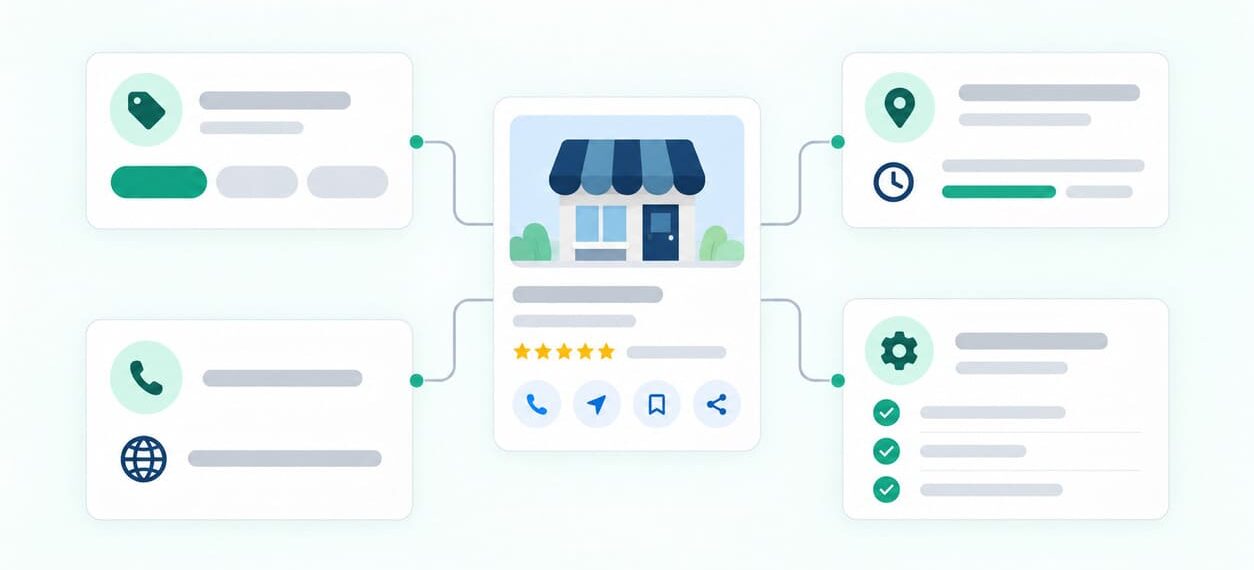 Google Business Profile verification flow from eligible business to profile management
