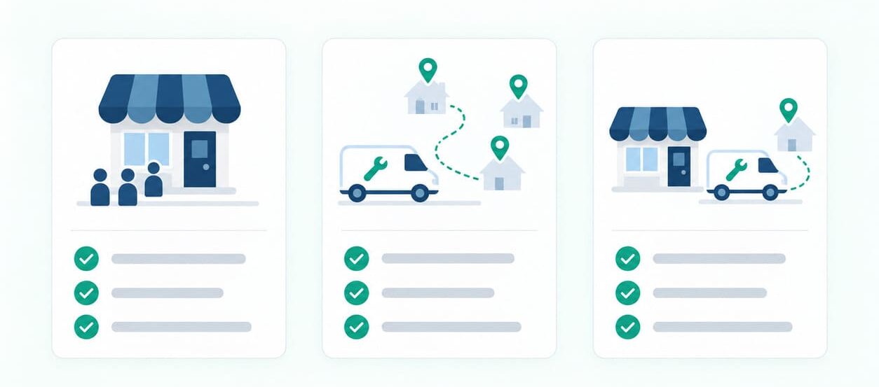 Google Business Profile performance metrics for search terms, profile views, customer actions and comparable periods